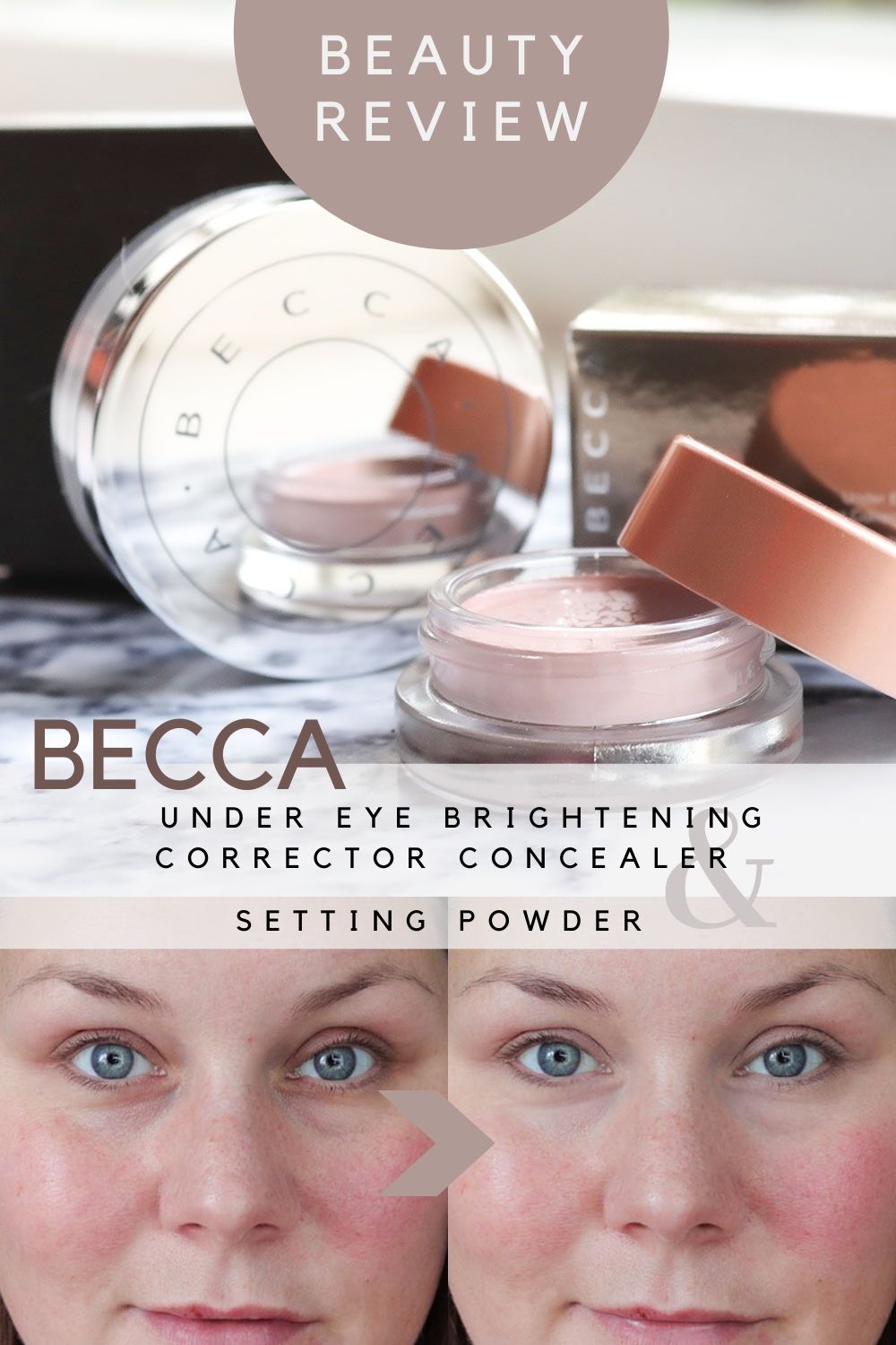 Becca Under Eye Brightening Corrector Concealer & Under Eye Brightening  Setting Powder • josine wille